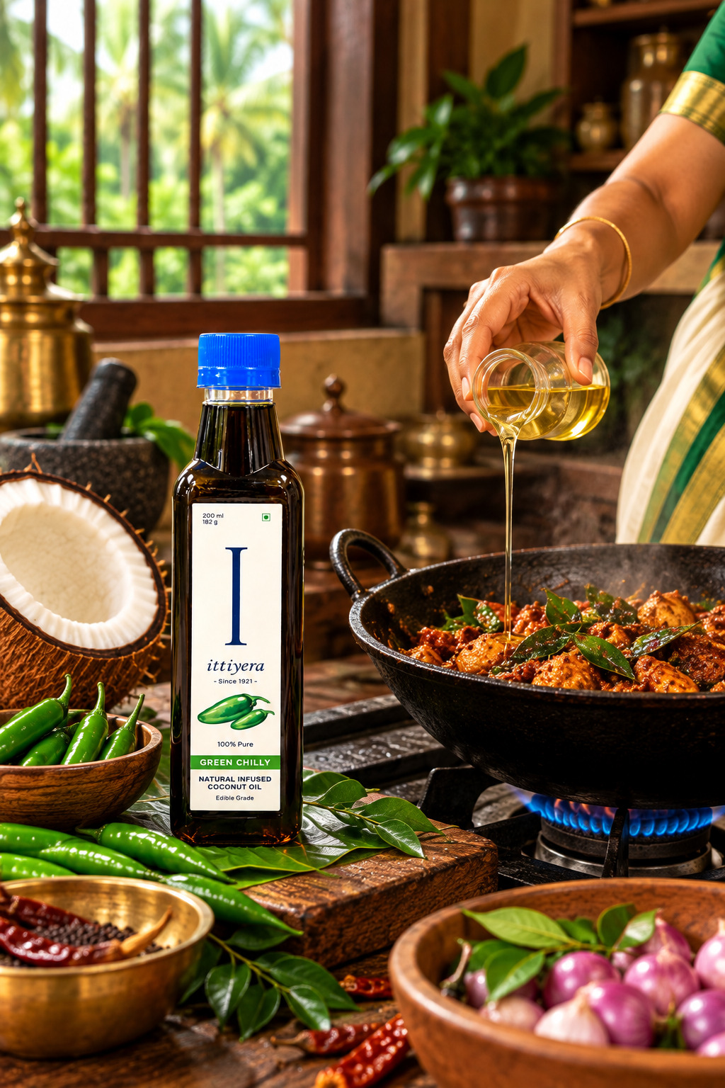Kerala Kitchen Chilli-Infused Coconut Oil