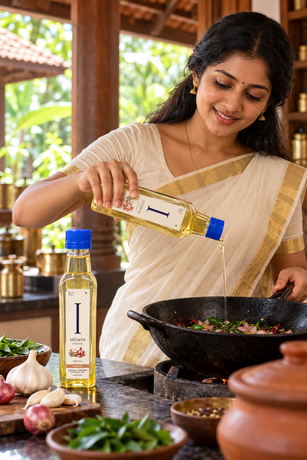 Kerala Kitchen Garlic Oil Sizzle